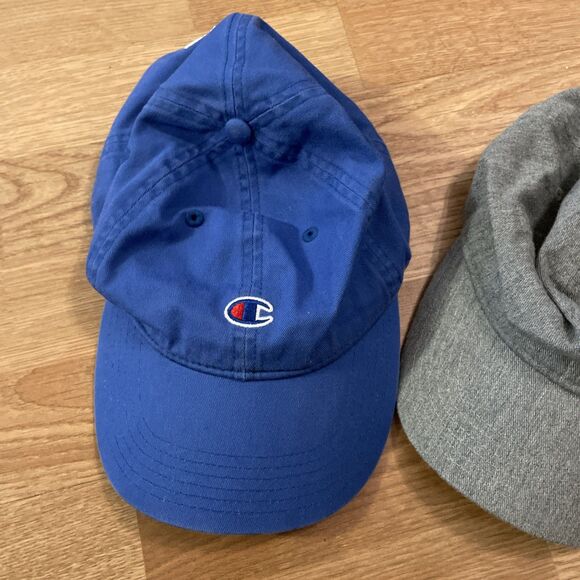 Lot Of 2 Champion Hat Cap Strap Back Adjustable Mens Casual Blue/Grey - Picture 3 of 6